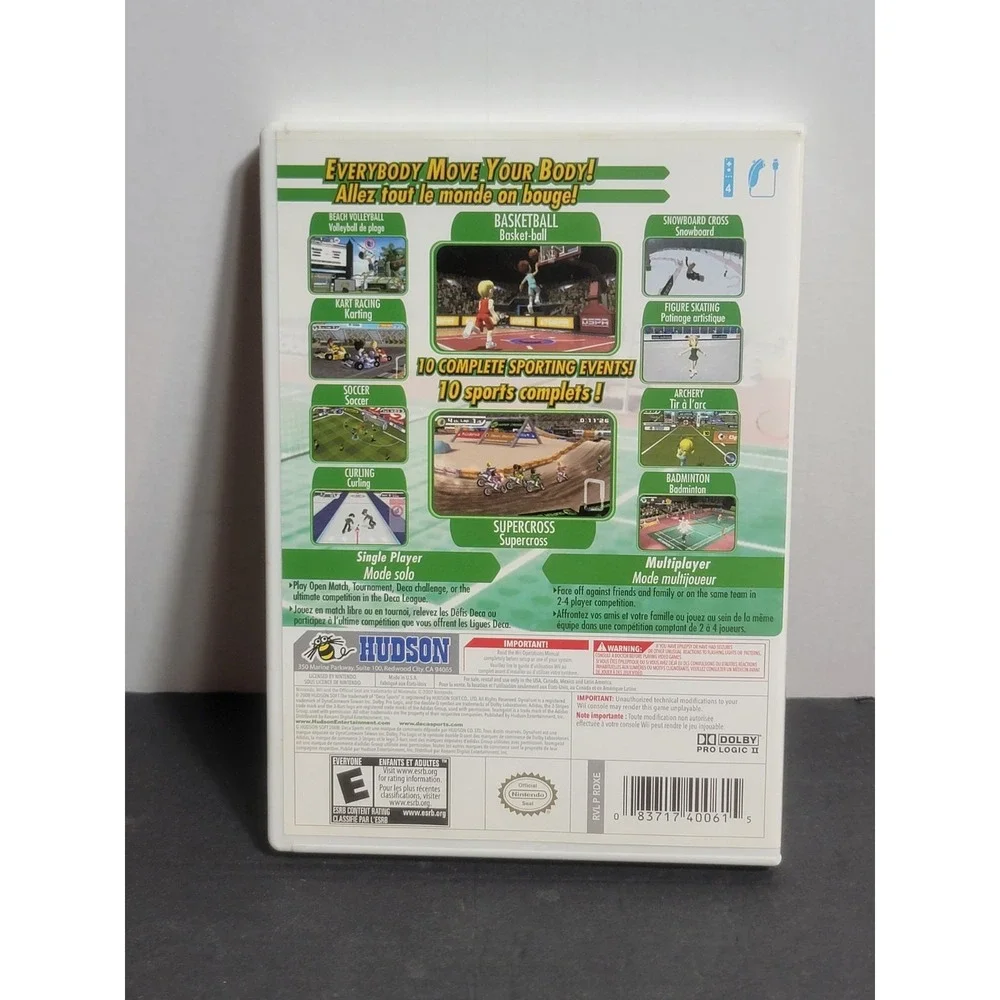 Wii Deca Sports Game Nintendo Wii 2008 Game Tested Works